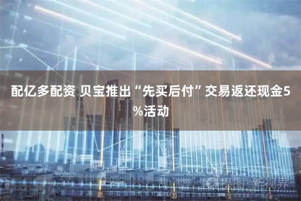配亿多配资 贝宝推出“先买后付”交易返还现金5%活动